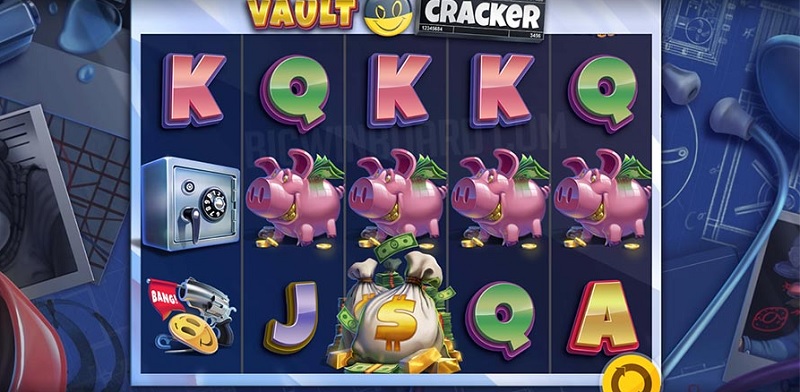 Tham gia vụ cướp thế kỷ tại ngân hàng với slot game Vault Cracker