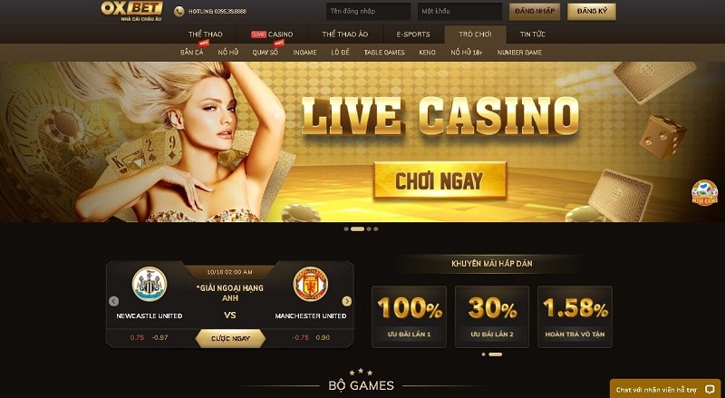 Casino trực tuyến uy tín Oxbet