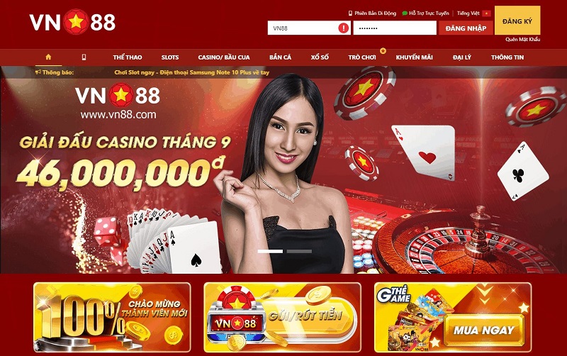 Casino trực tuyến uy tín VN88