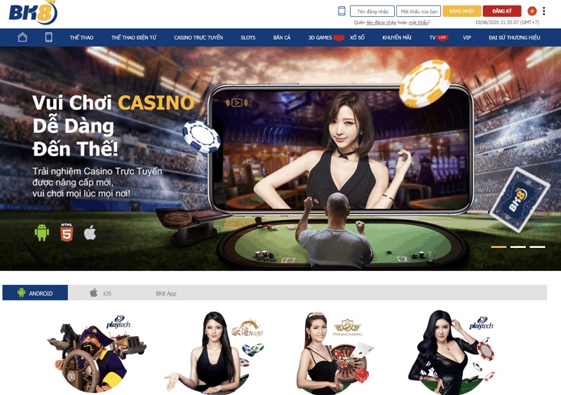 Casino online ăn tiền thật BK8